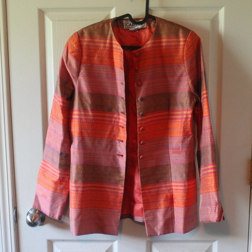 Vintage 90% Silk Carlisle Jacket Size 6